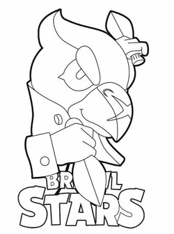 Coloring Pages Crow Brawl Stars Mecha Print Free