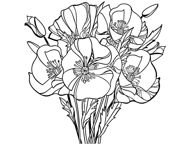 Coloring Pages Flowers - Print or download for free