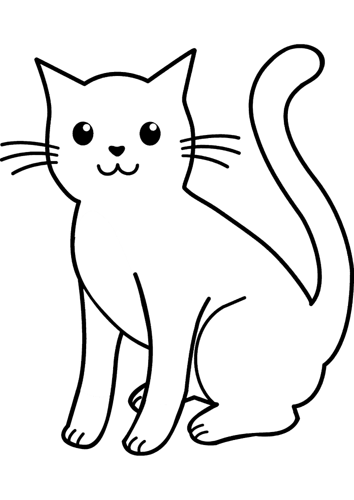 Desenhos de Gato para colorir - Páginas para impressão grátis