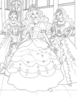 Coloring page Barbie Girl Print Free