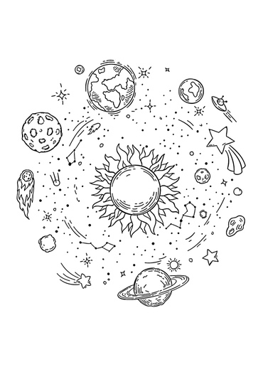 Everything revolves around the Sun - Razukraski.com