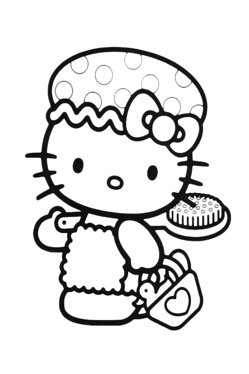 Hello Kitty Para Colorear Imprimir