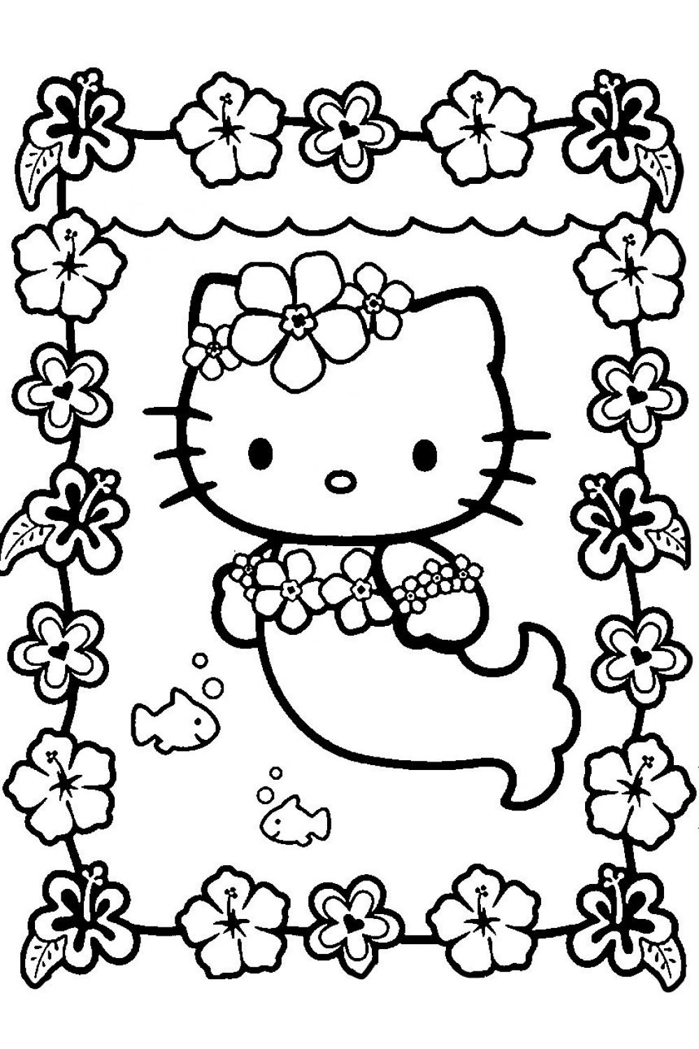 Hello Kitty Coloring Pages Print