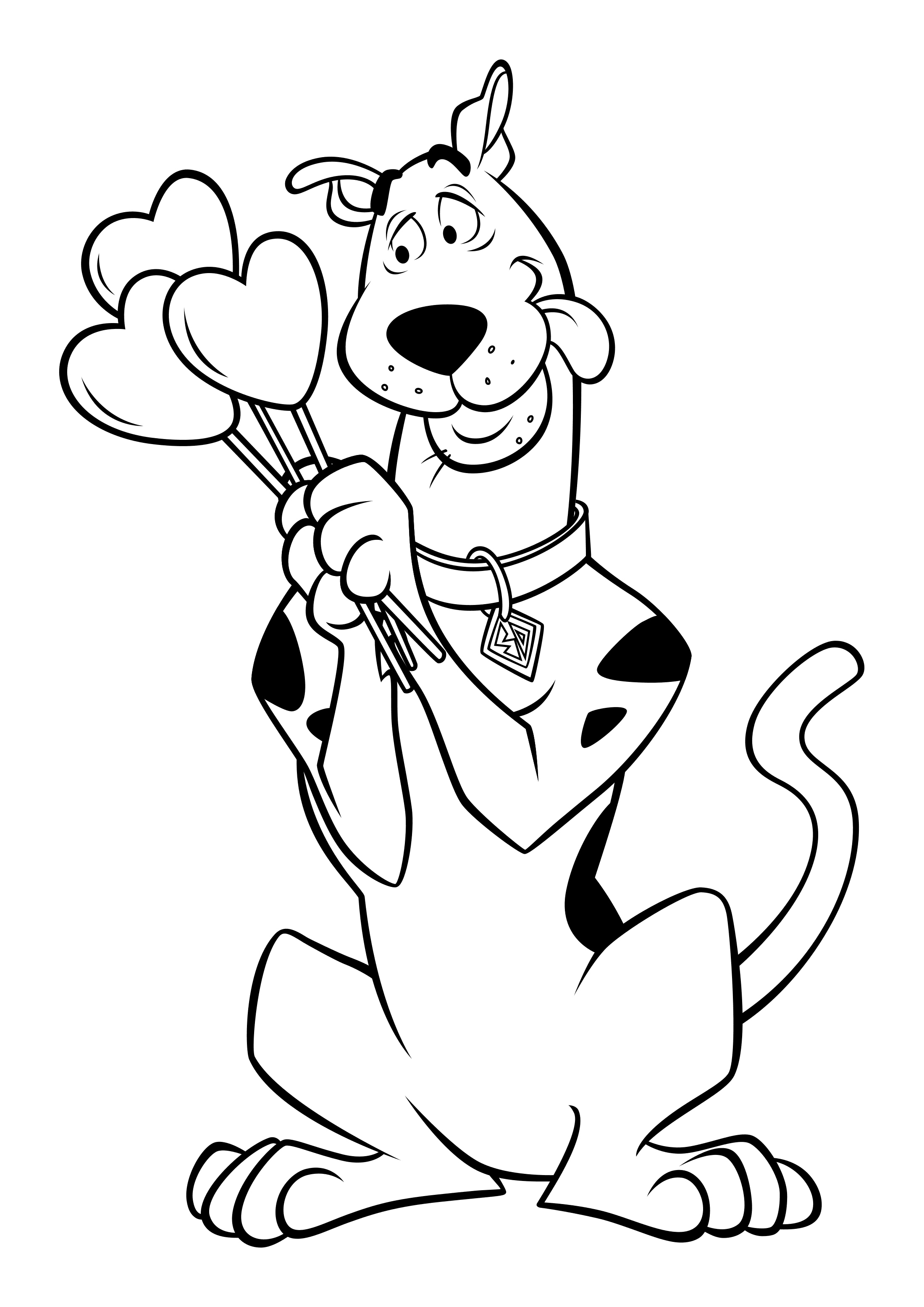 Coloriage Scooby-Doo Dessin animé Imprimer