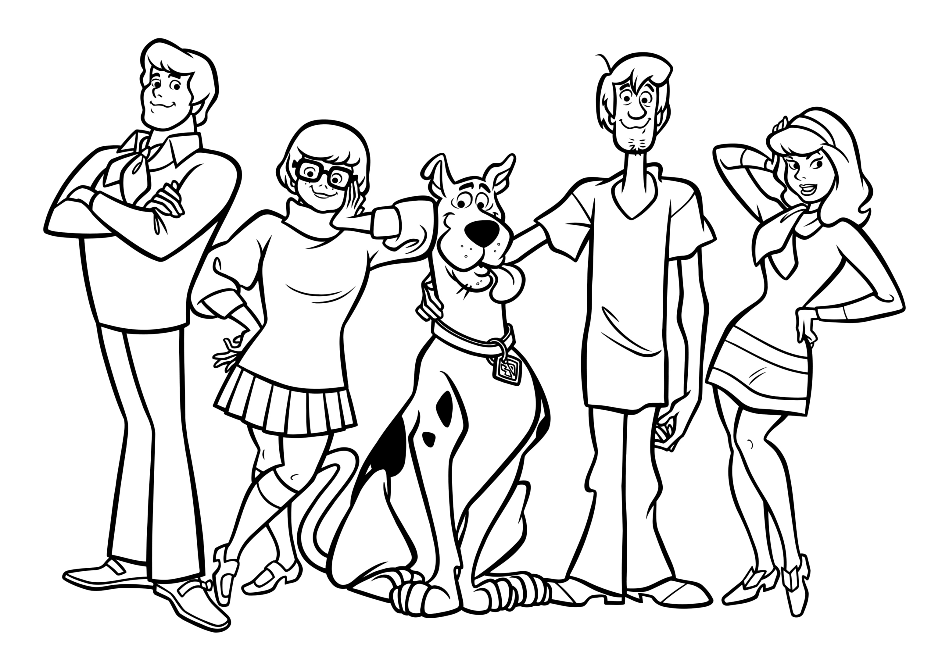 Para Colorear Scooby-Doo Dibujos Animados Imprimir