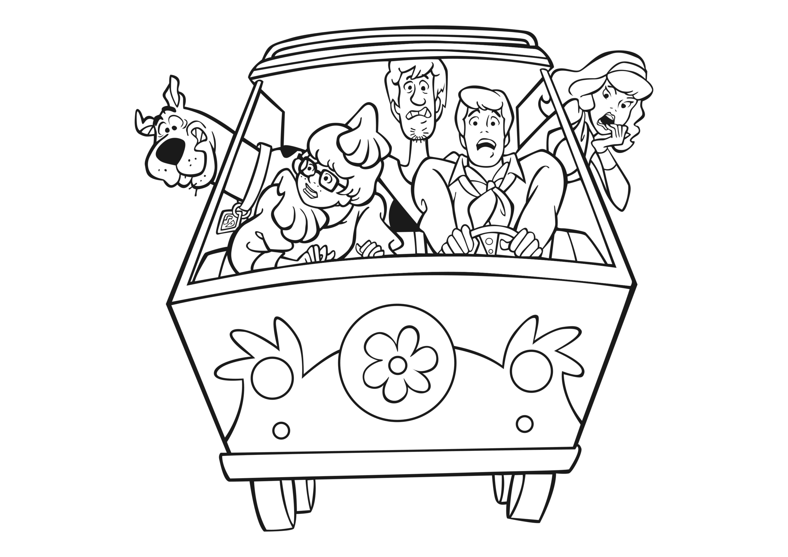 Para Colorear Scooby-Doo Dibujos Animados Imprimir
