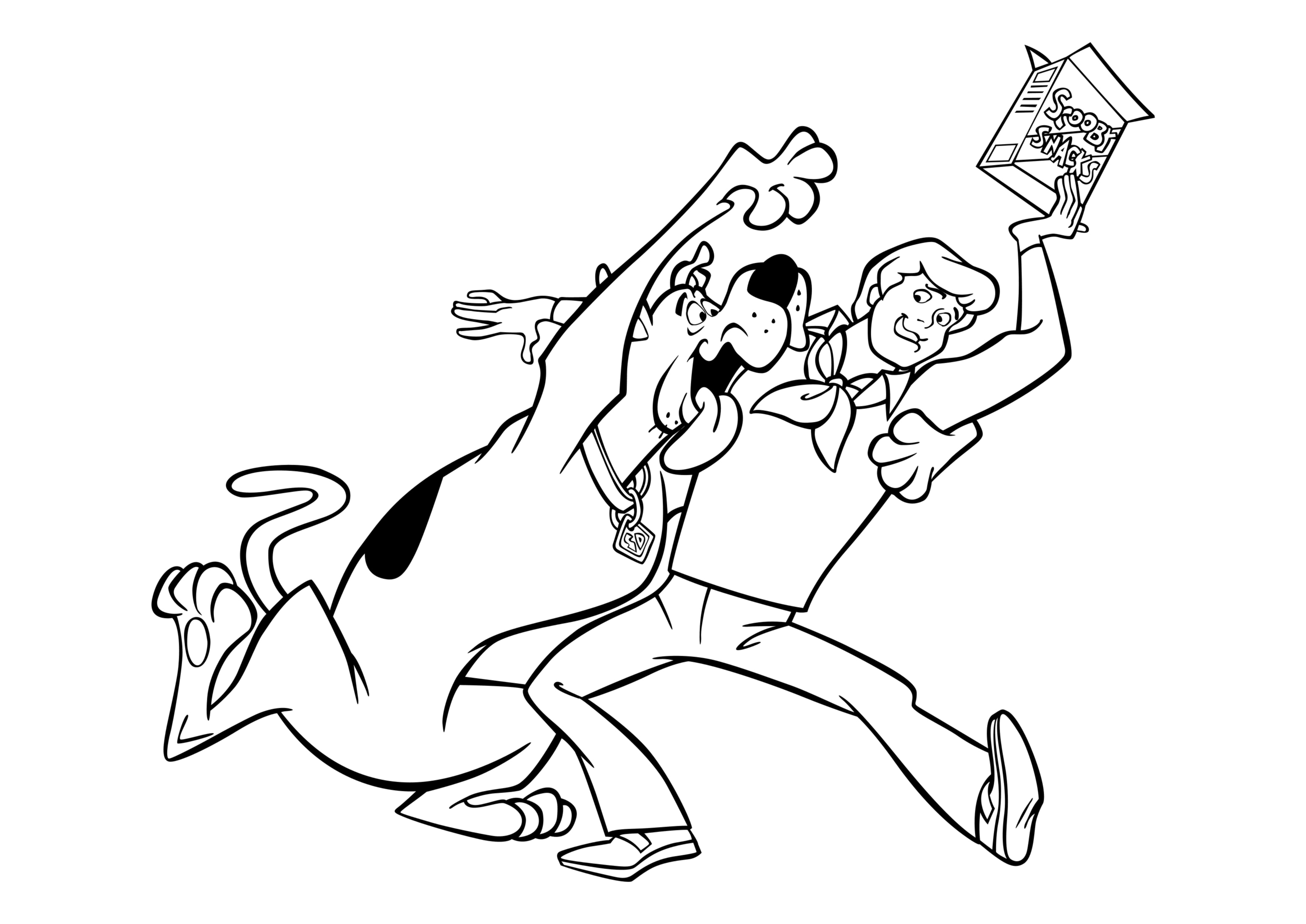Ausmalbilder Scooby-Doo Cartoon Drucken