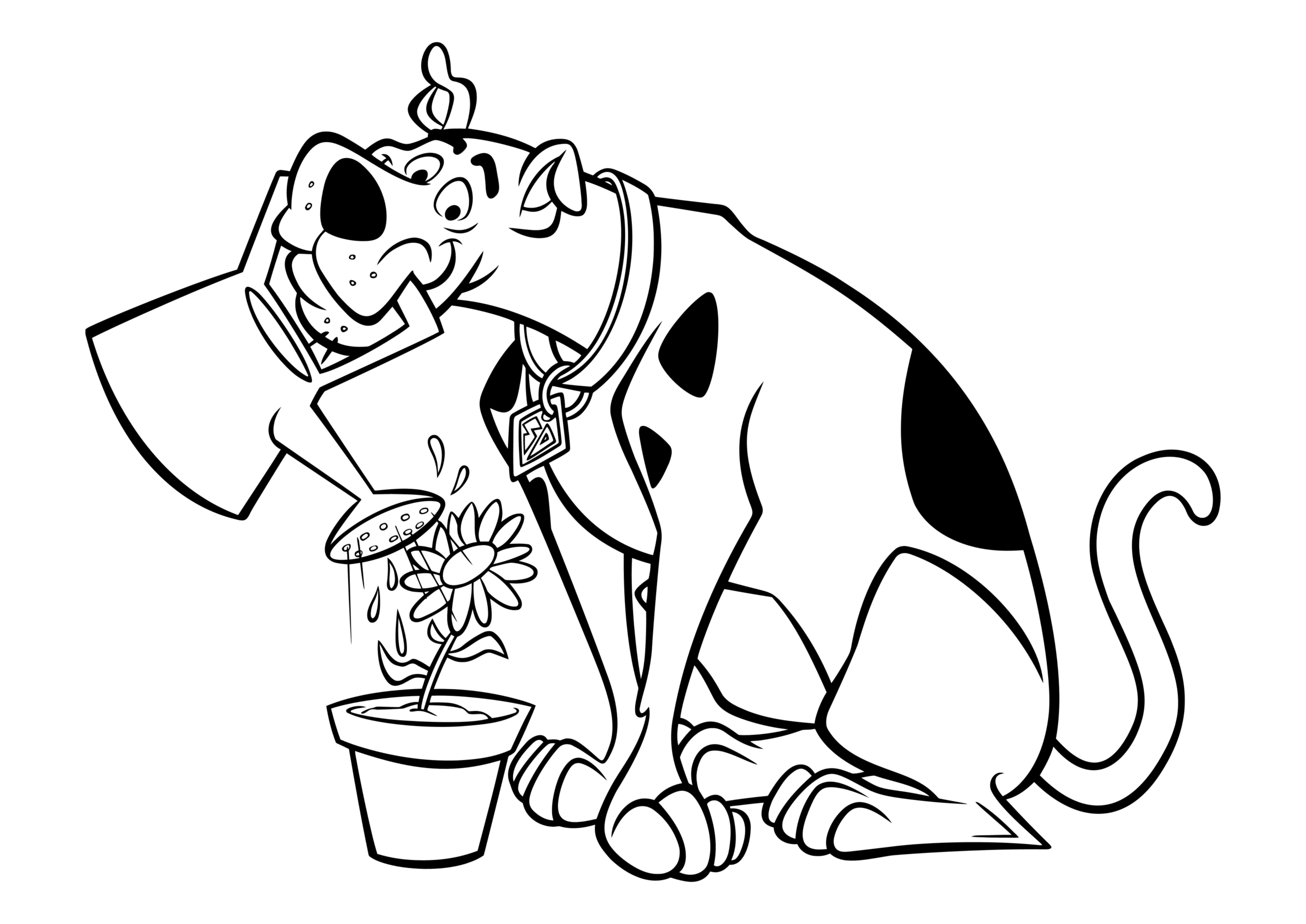 Coloring Pages of Scooby-Doo Cartoon Print