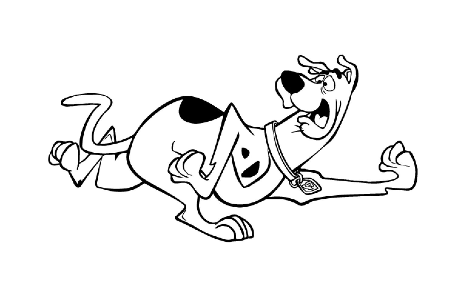 Ausmalbilder Scooby-Doo Cartoon Drucken