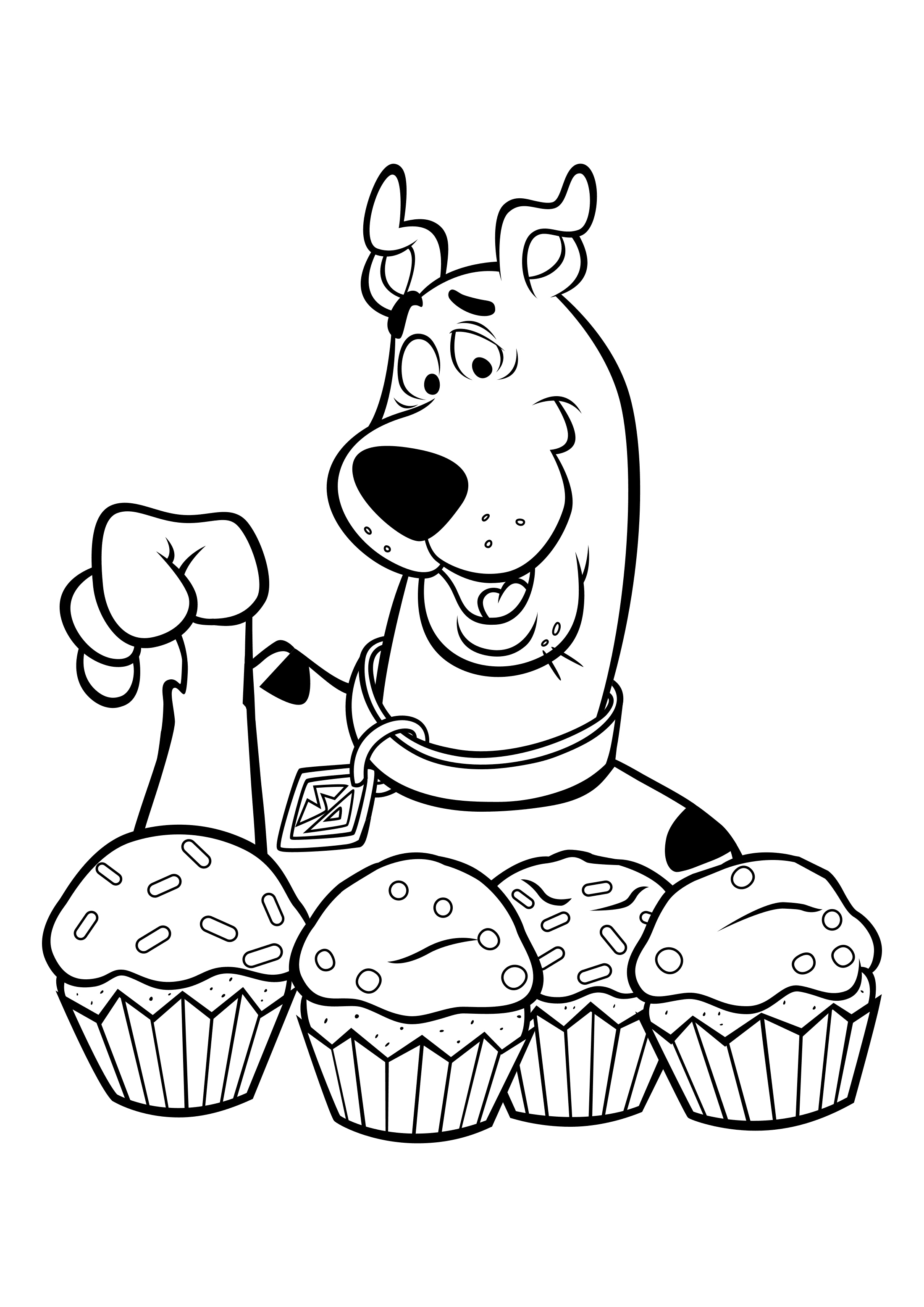 Coloring Pages of Scooby-Doo Cartoon Print