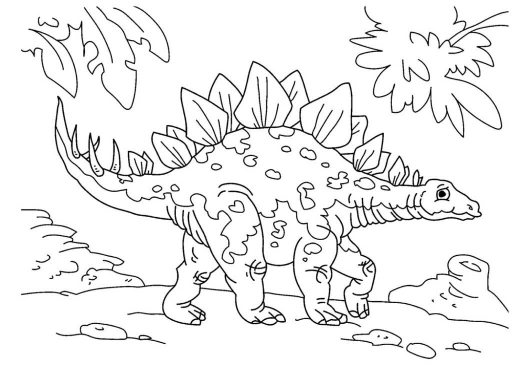 Dibujos para colorear de dinosaurios para imprimir y descargar.