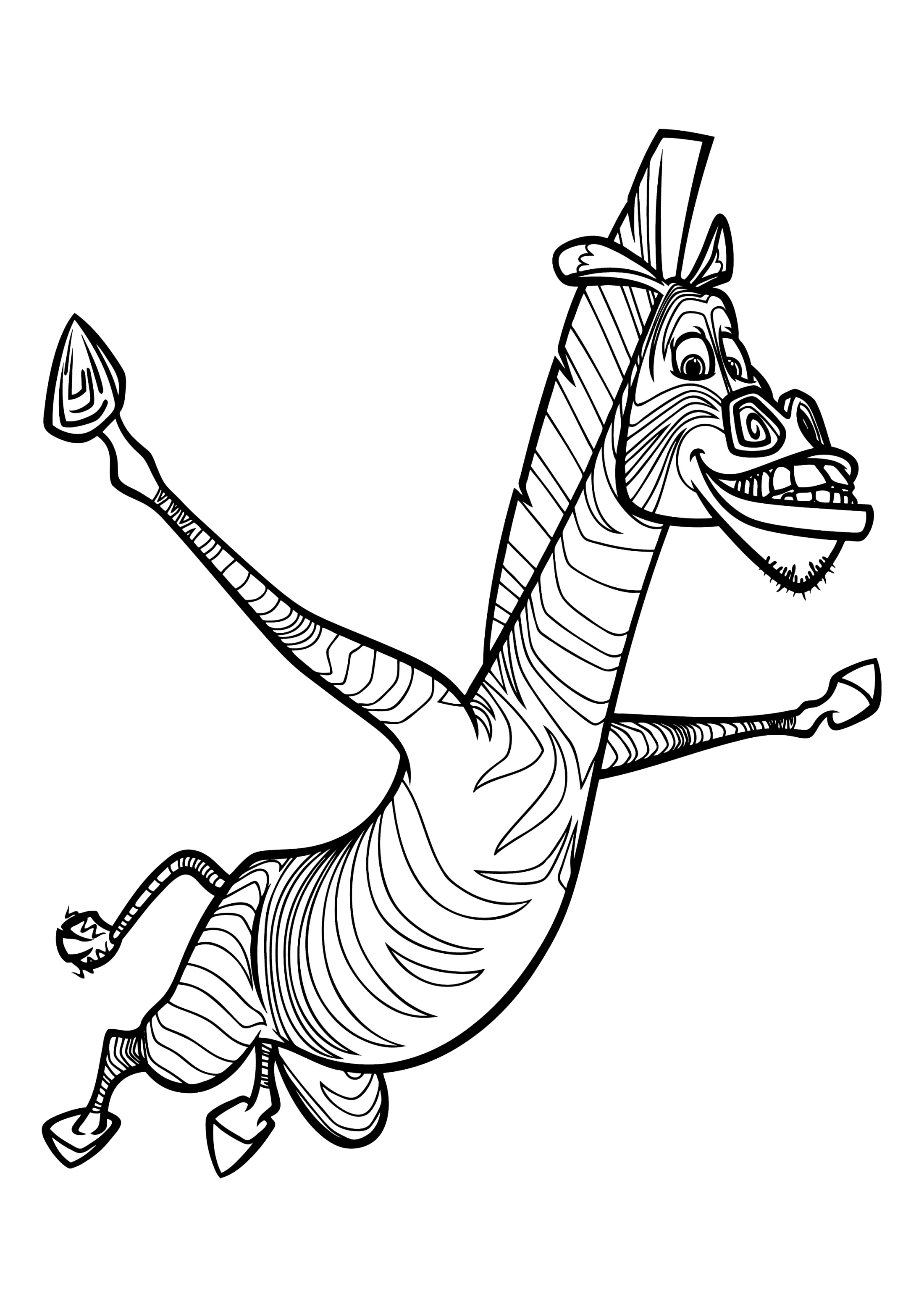 Ausmalbilder von Cartoon Madagaskar - Drucken