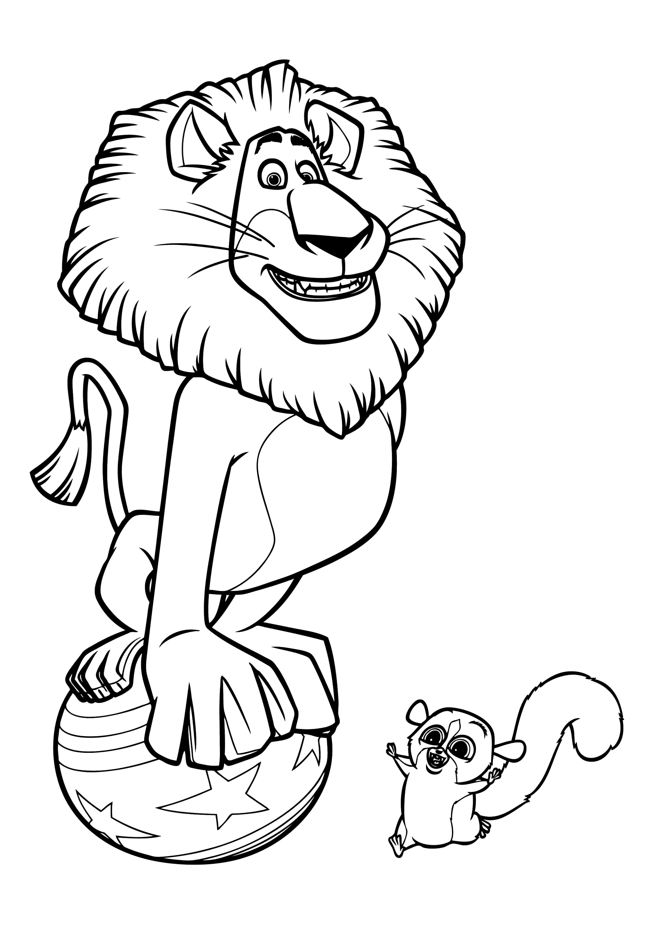 Coloring Pages from the cartoon Madagascar - Print