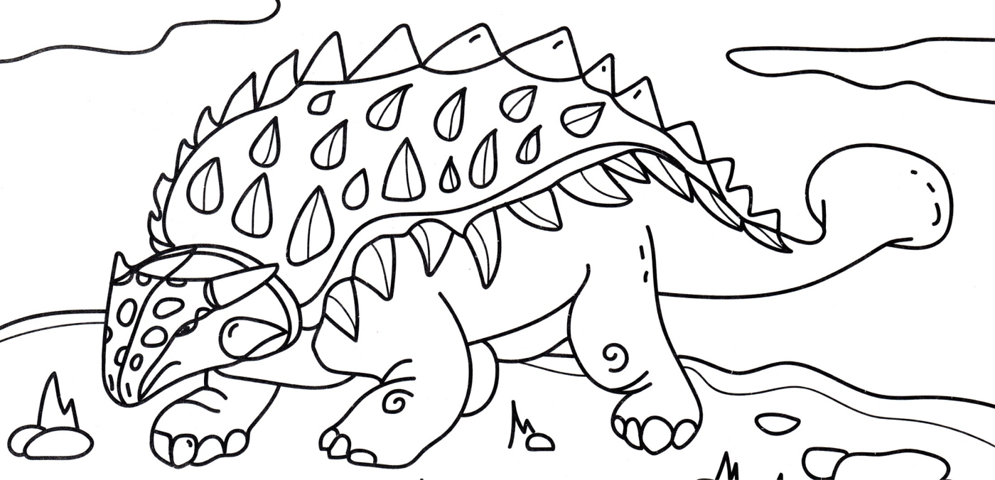 Dinosaur coloring pages for printing and downloading.