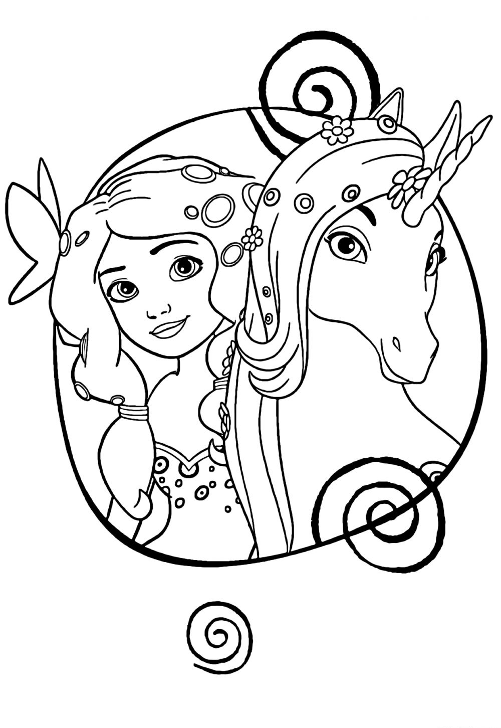 Unicornio Para Colorear para niñas – Imprimir gratis