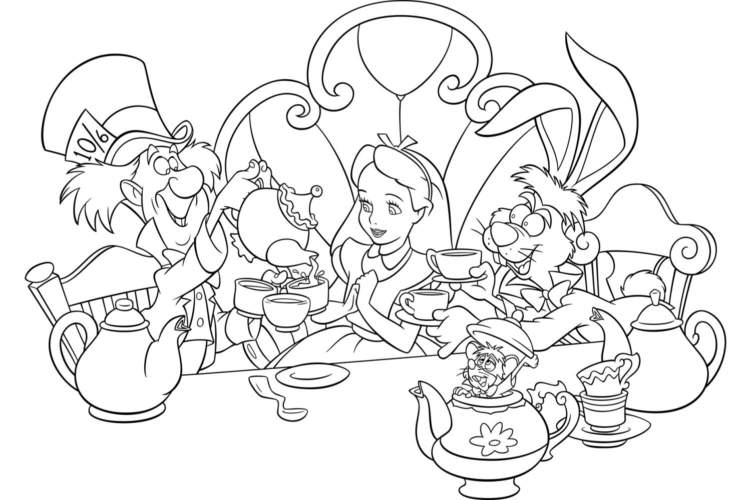 Alice in Wonderland – Coloring Pages for print