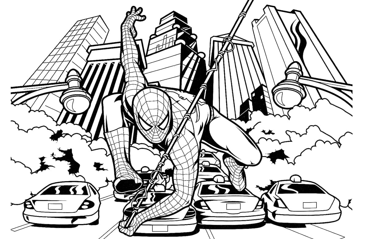 Spider-Man Para Colorir – Imprimir grátis.
