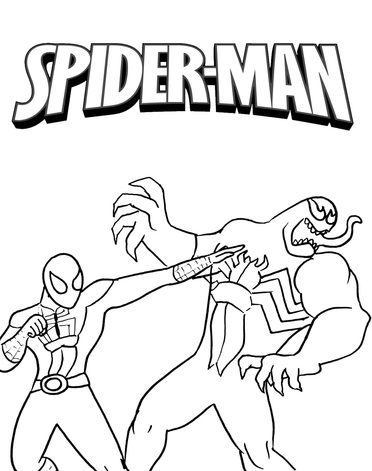 Spider-Man Para Colorir – Imprimir grátis.