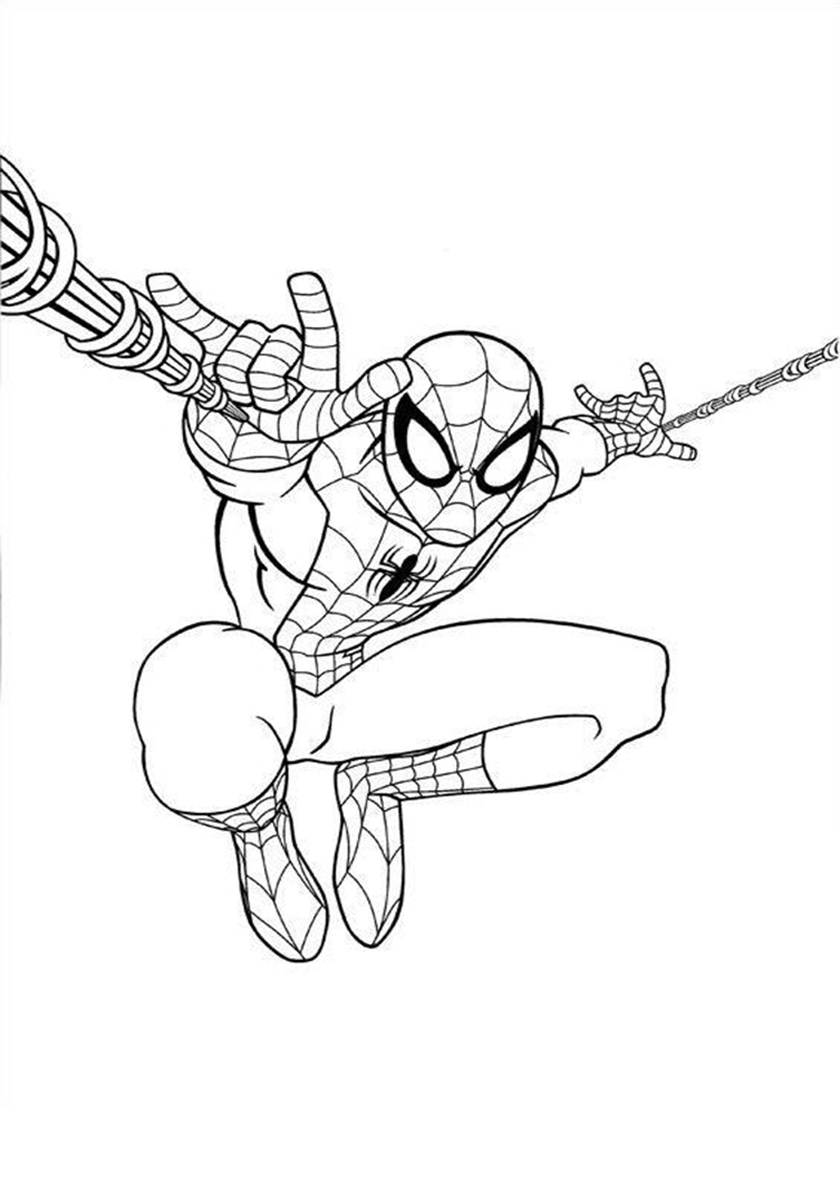 Spiderman Para Colorear – Imprimir gratis.