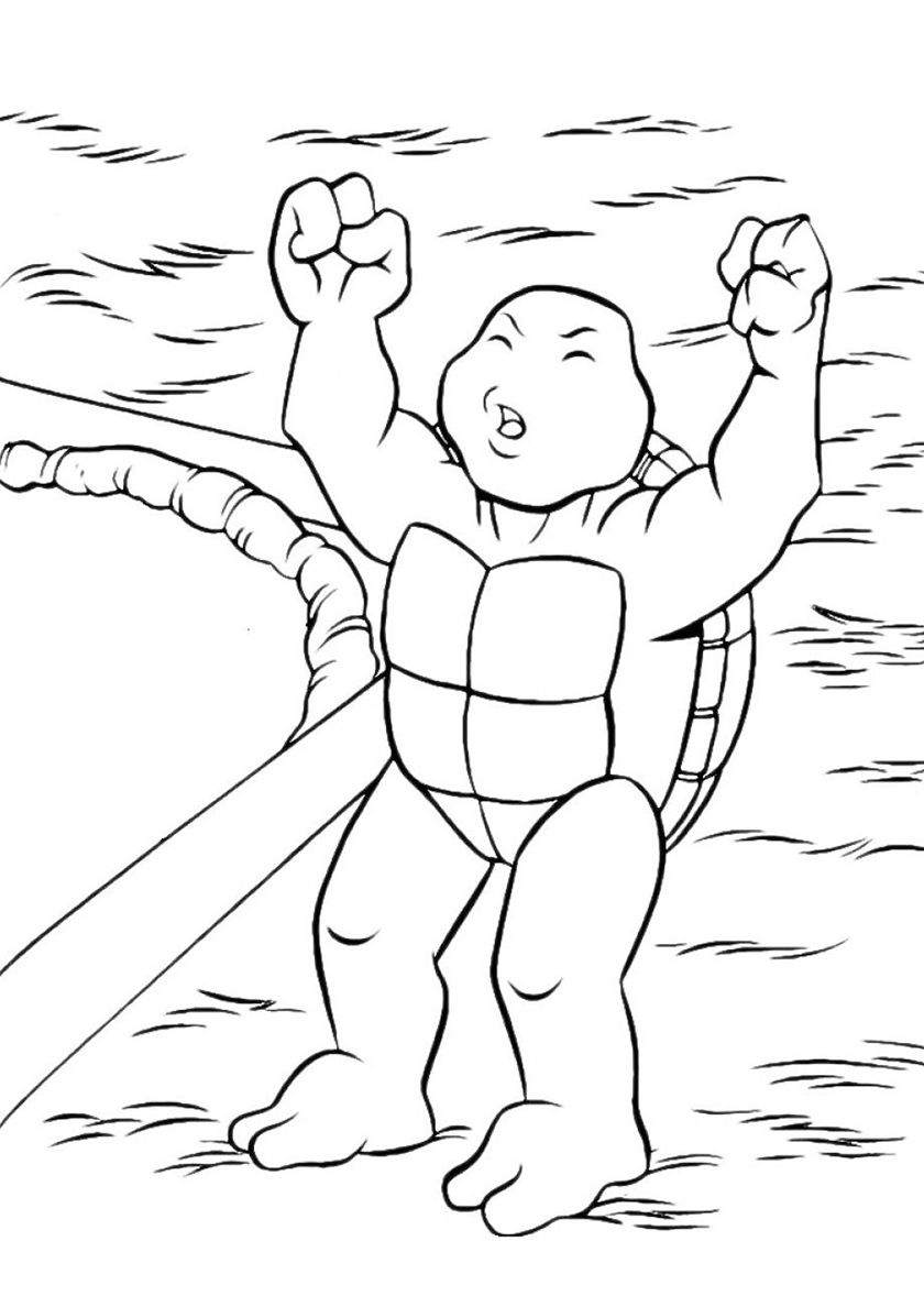 Ninja Turtles Coloring Pages from the cartoon.