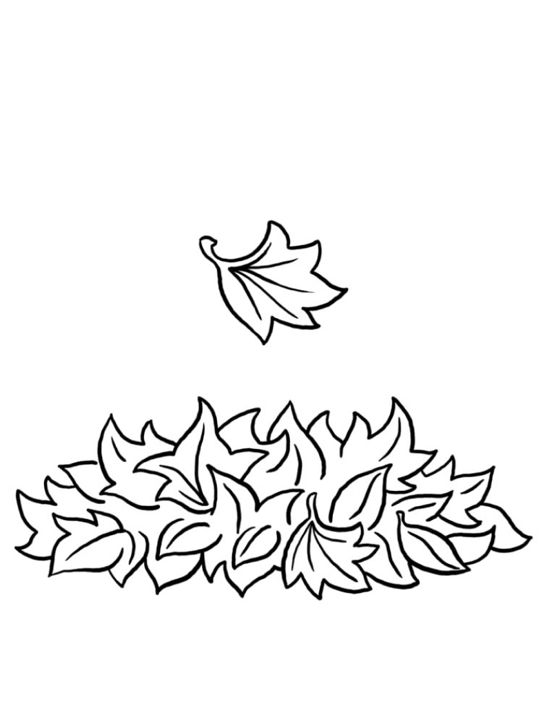 Coloring Pages of Leaves - Print