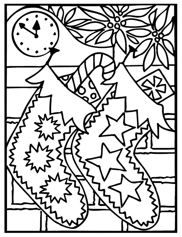 Christmas Stockings Coloring Pages for Printing