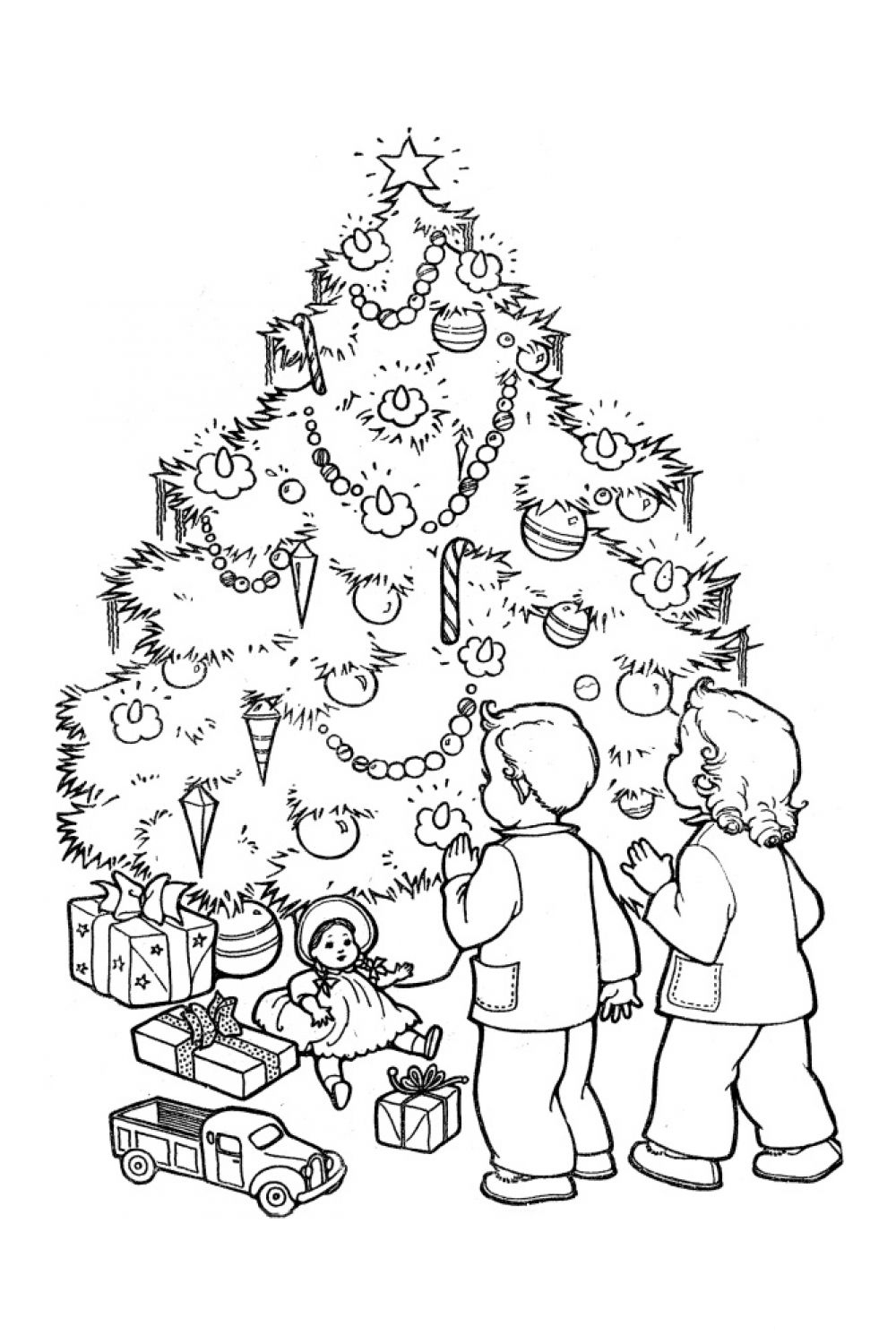 Ausmalbilder Weihnachten. Sammlung von Malvorlagen für den Urlau