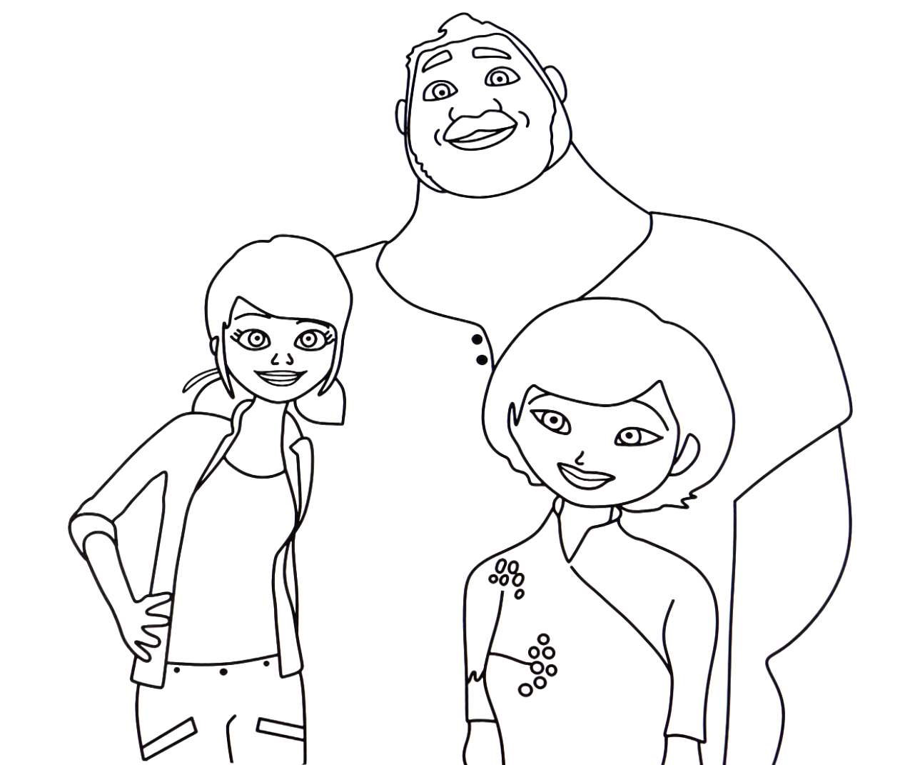 Coloring pages of Ladybug and Cat Noir for print and download