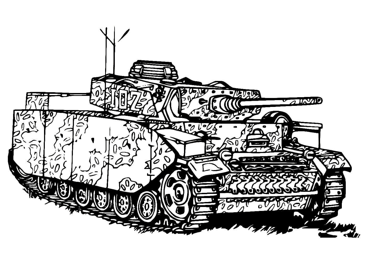 Colorear Tanques para niños Imprimir