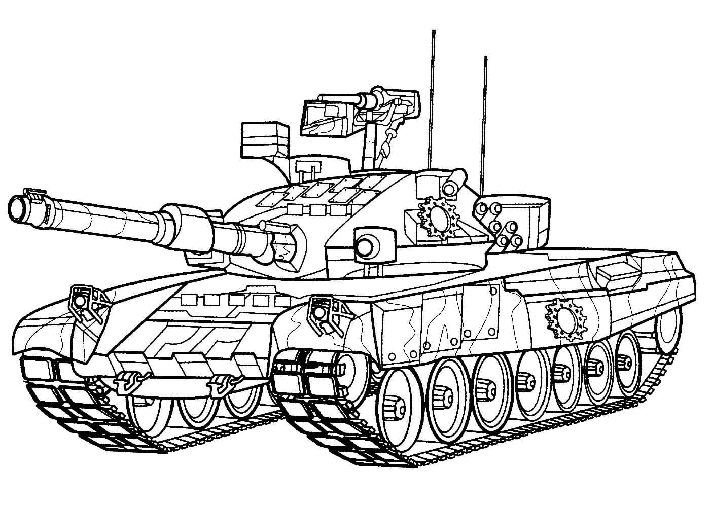 Colorear Tanques para niños Imprimir