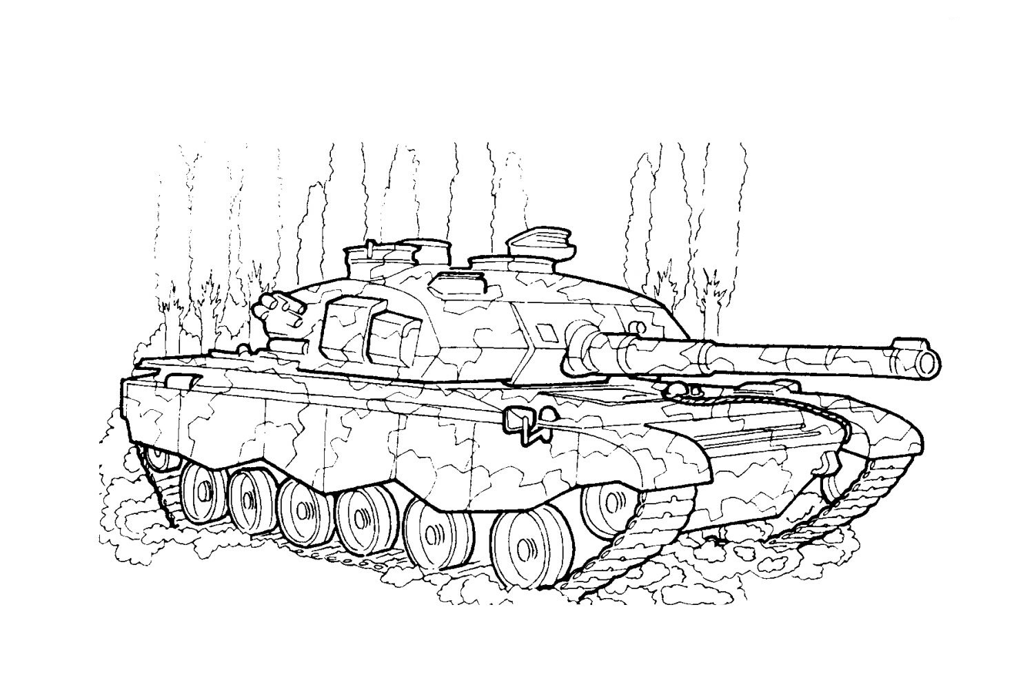 Coloriage Сhars (Tanks) pour les garçons Imprimer