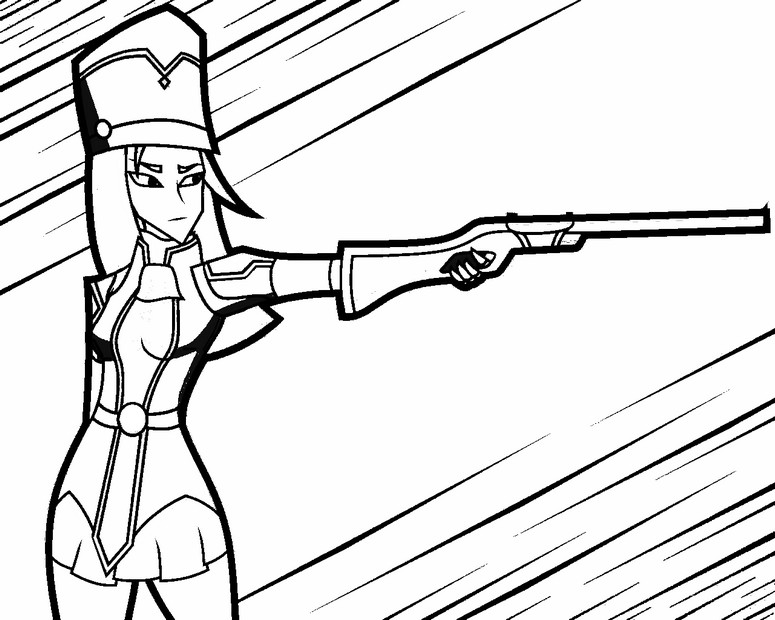 Coloring page Arcane Caitlin's Drawing