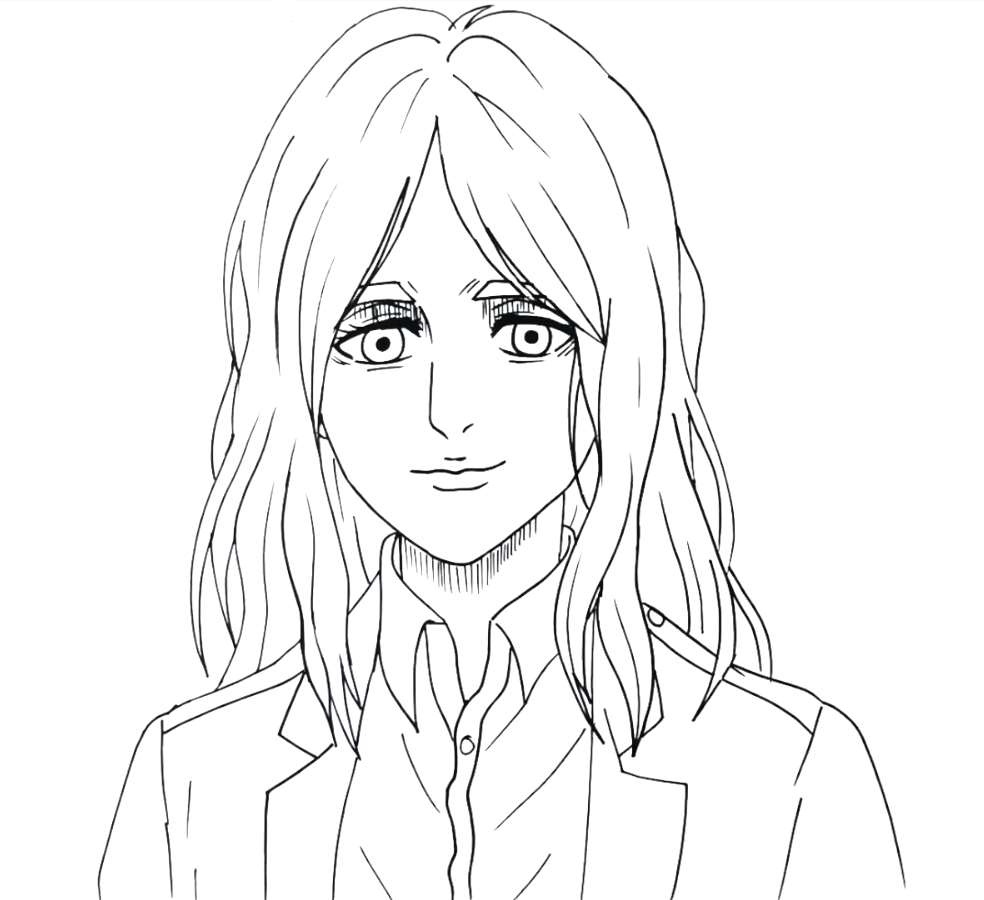 Coloring page Attack on Titans Pieck