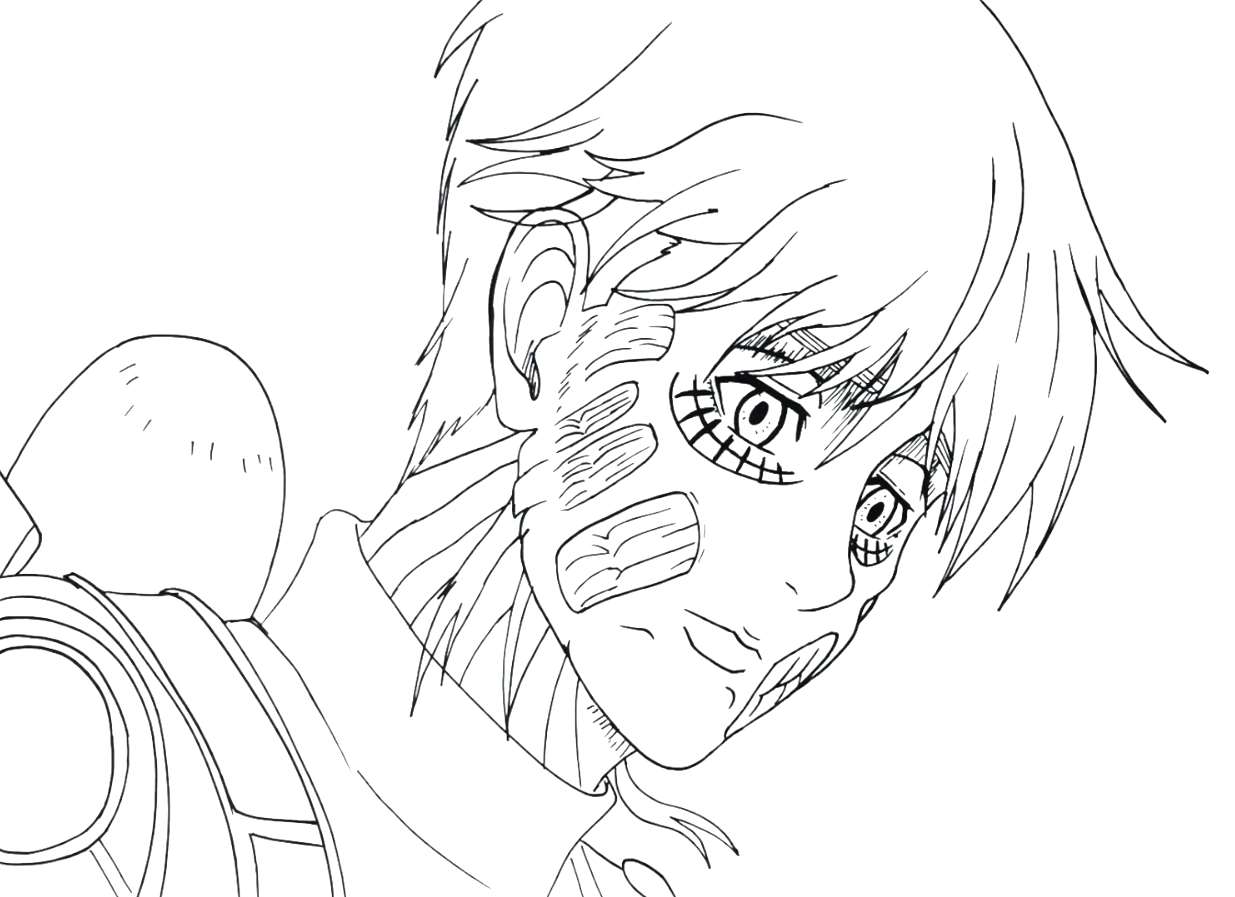 Coloring page Attack on Titans Armin