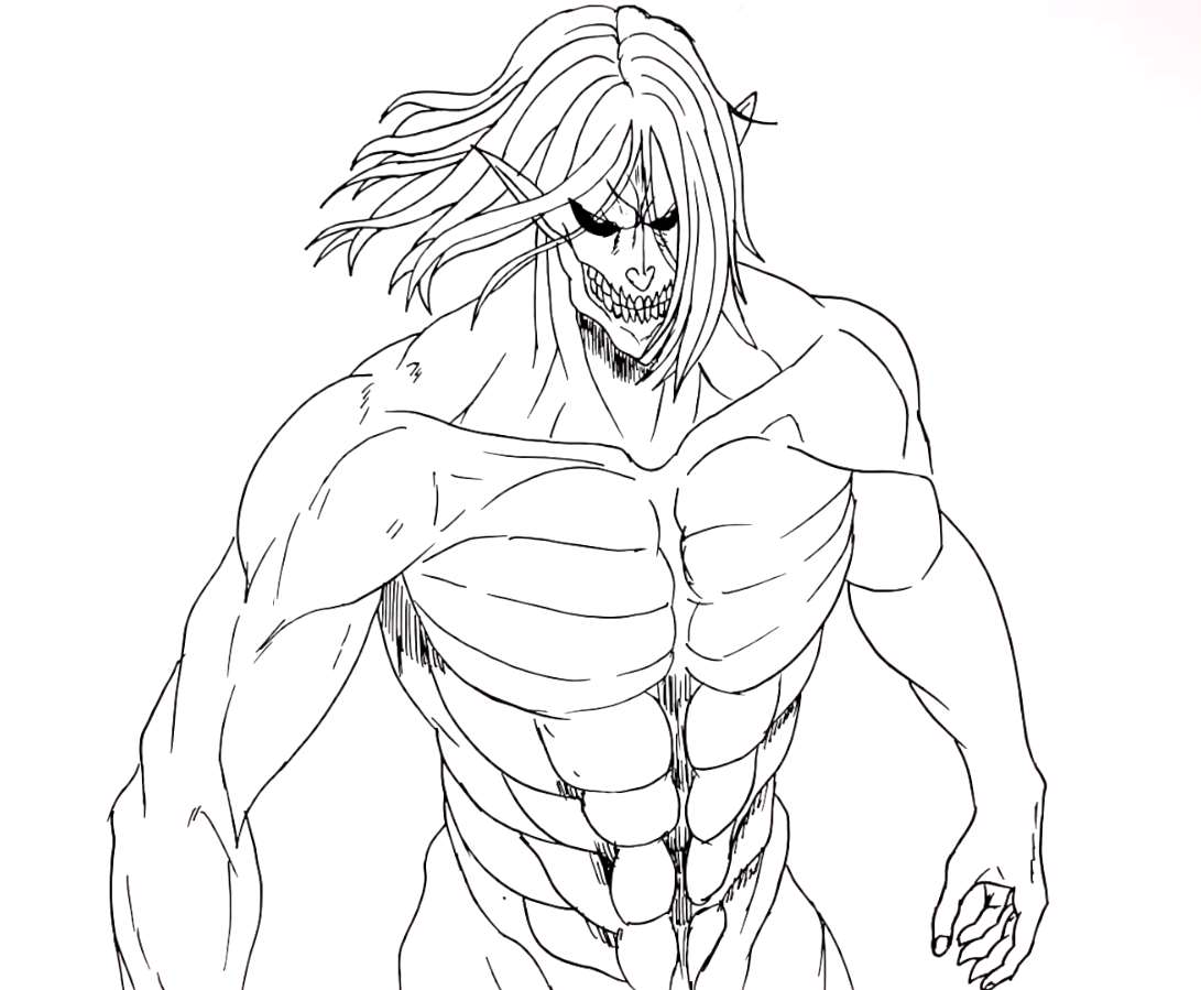 Colossal titan coloring pages