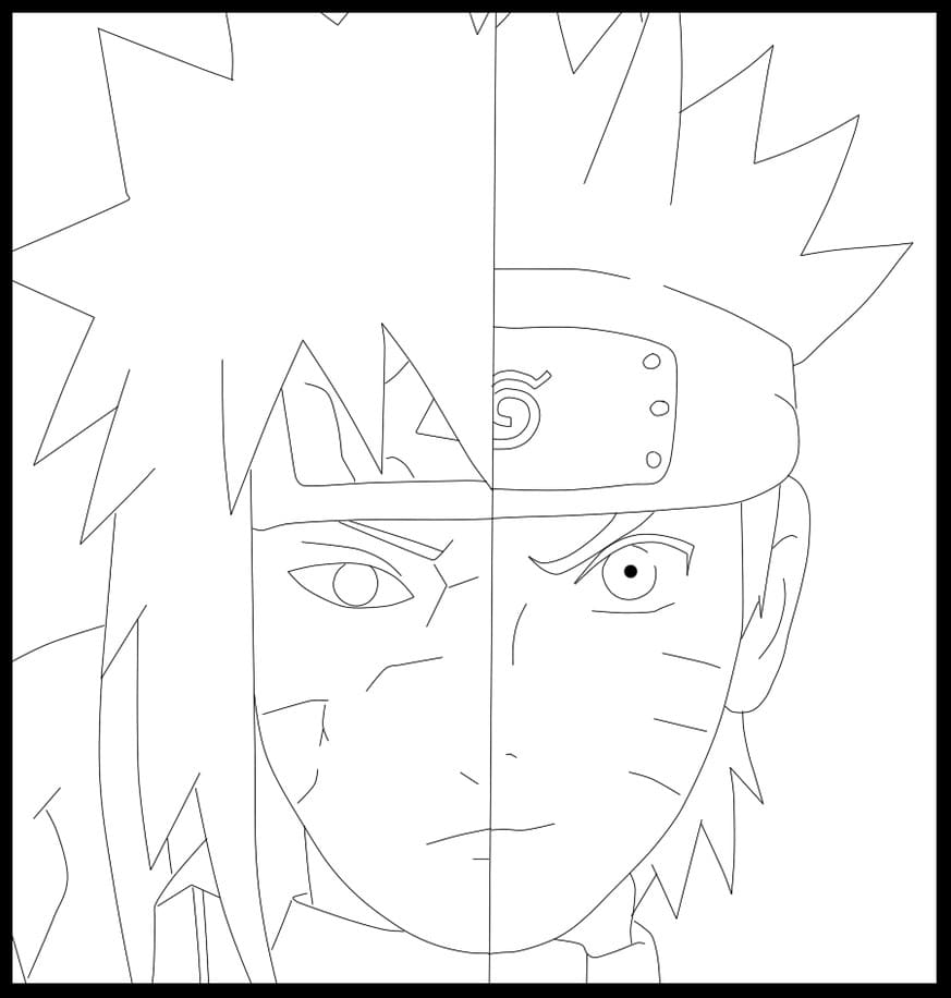 Ausmalbild Minato und Naruto Uzumaki aus Anime