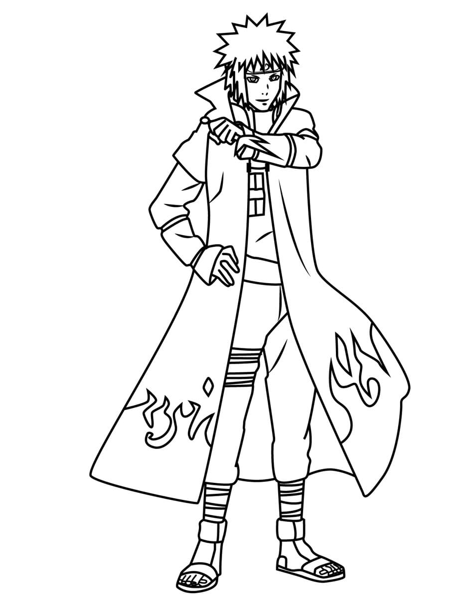Coloring Pages Minato In full growth Print