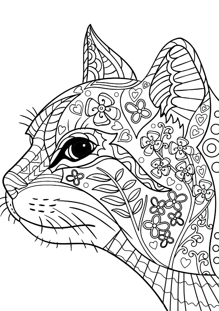 Desenhos para colorir gratuitos de Gatos para baixar - Gatos