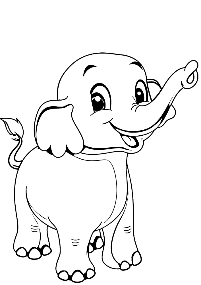Fröhlicher Elefant