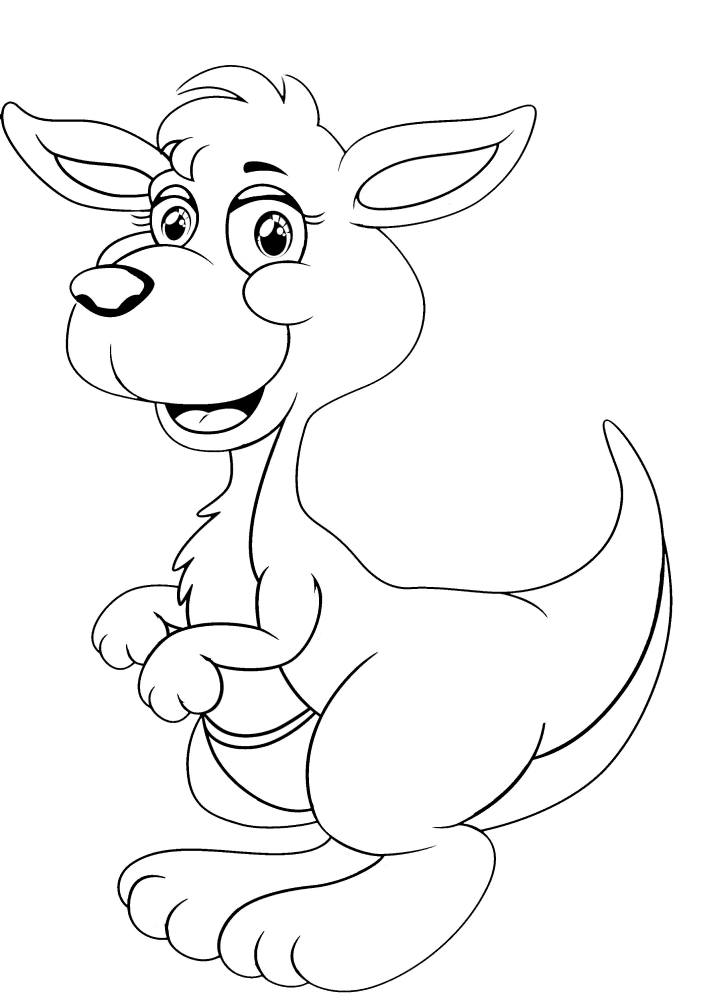 A smiling kangaroo