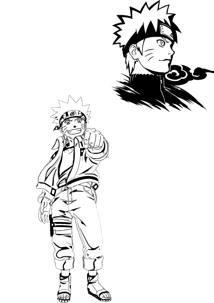 Combined Naruto Coloring Book