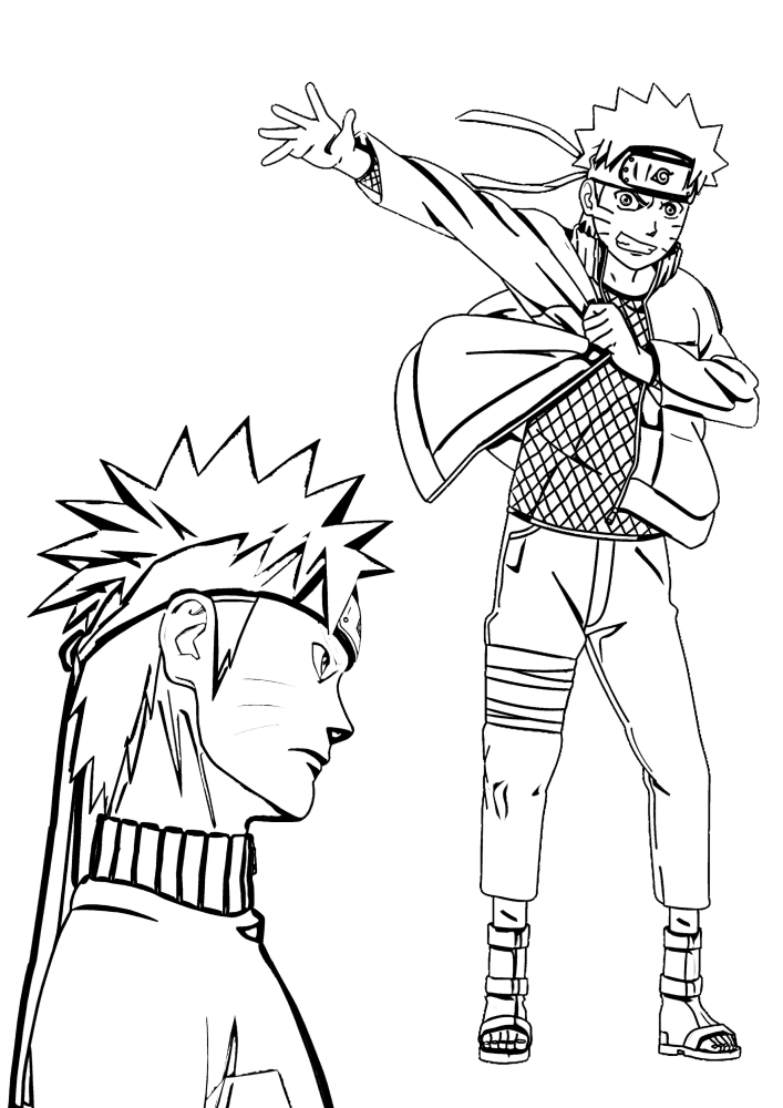 El personaje más famoso en el anime - colorear Naruto