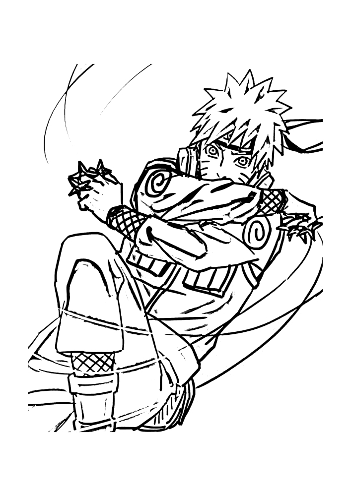 Naruto in the jump-coloring book