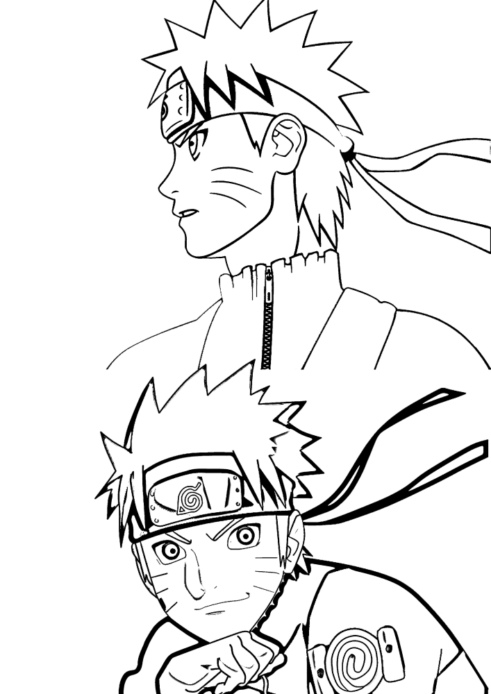 Naruto and his friends - coloring book