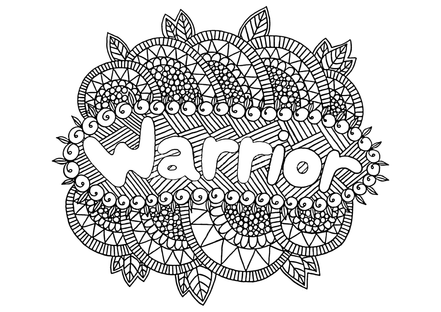 Lettering on a detailed pattern