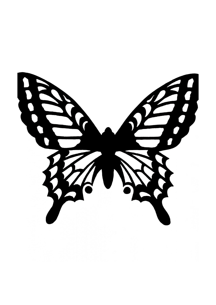 Mariposa en blanco y negro