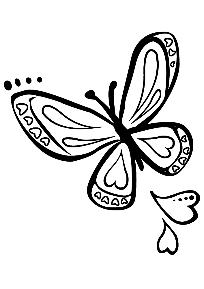 Butterfly coloring book for children 4 years old.