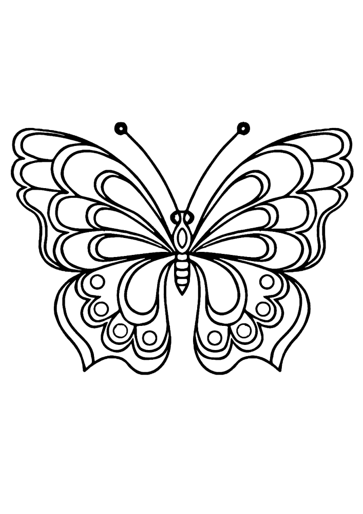 Antistress papillon-coloriage