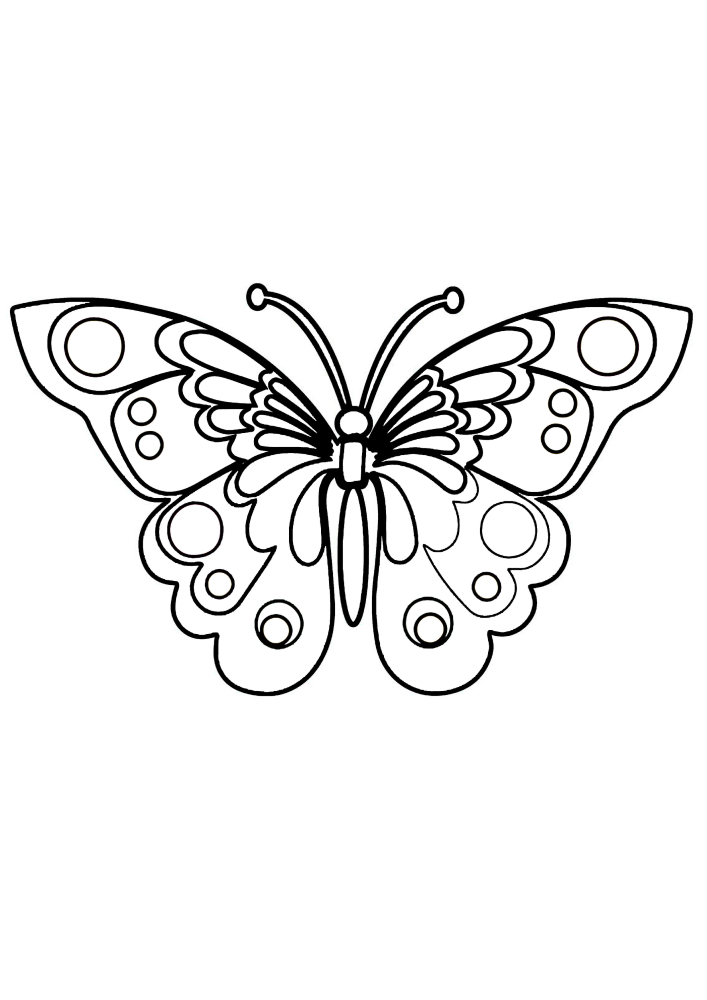Распечатать раскраску бабочки