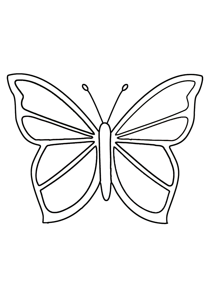 Coloriage papillon pour les enfants de 3-4 ans